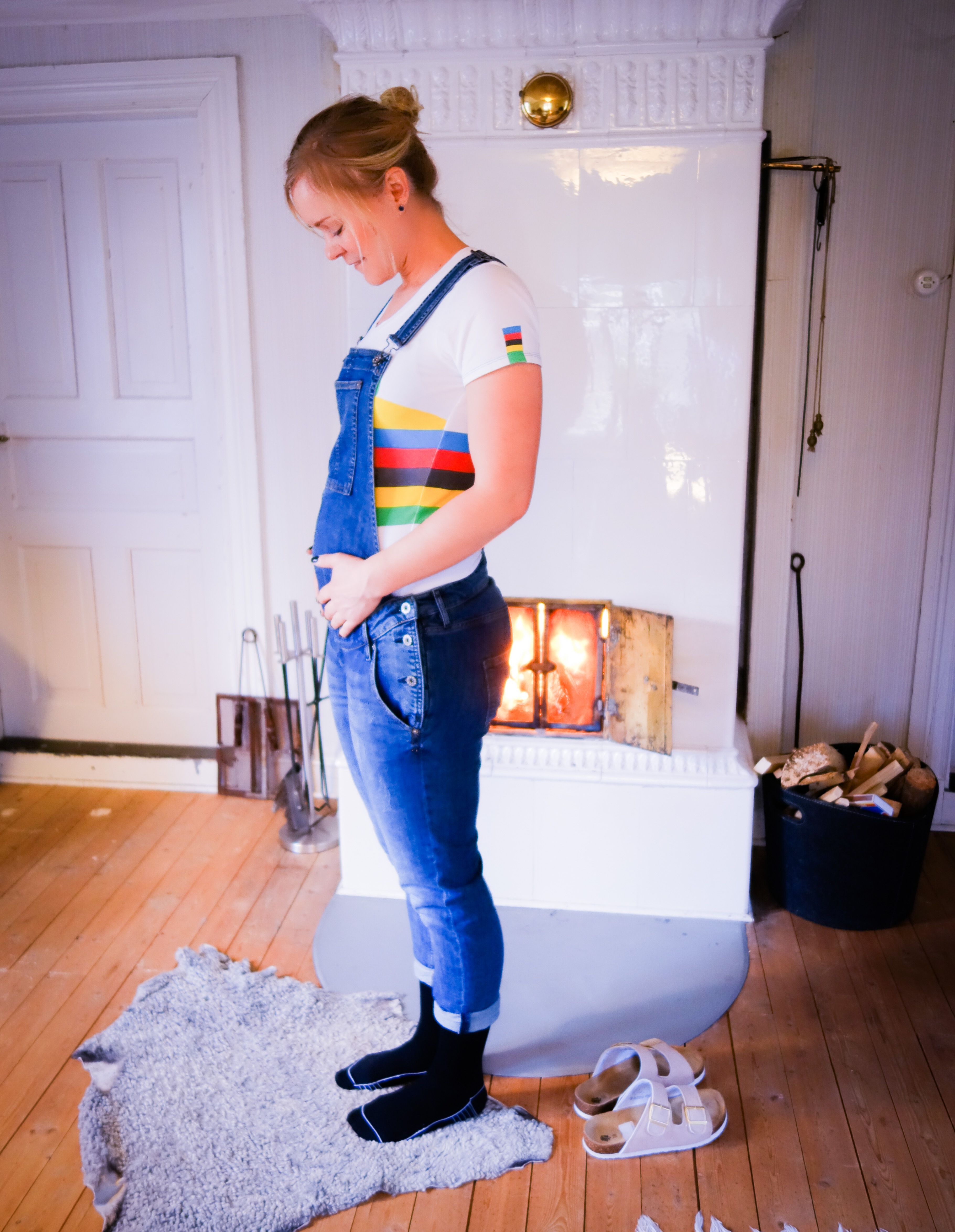 Hängslebyxor som mamma